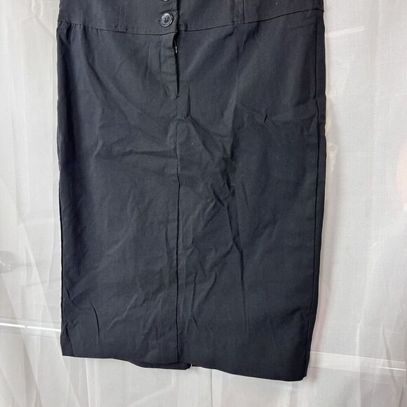 One Clothing black stretch bodycon pencil skirt Sm pinup office siren academia - Picture 3 of 10